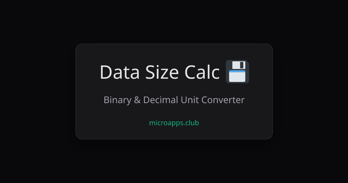 Data Size Calculator