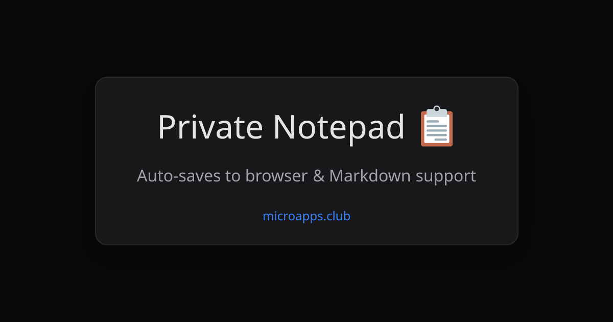 Private Notepad