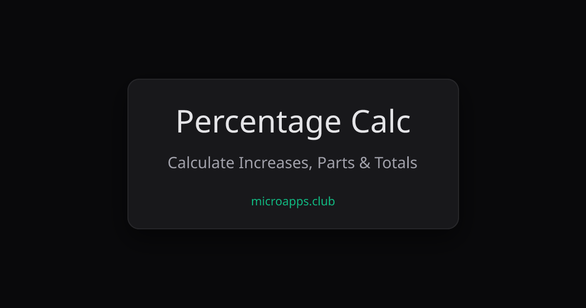 Percentage Calculator