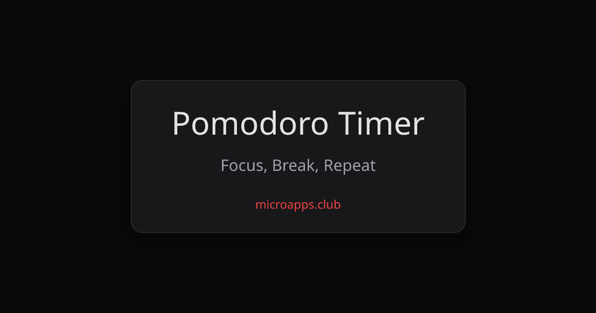 Pomodoro Timer