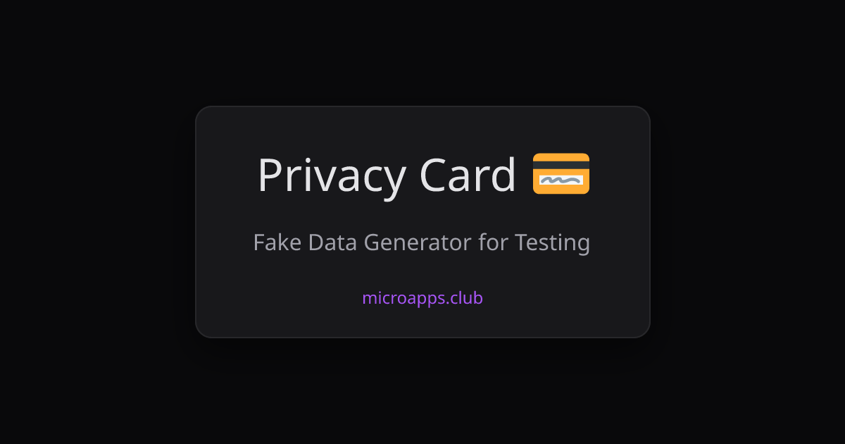 Privacy Card