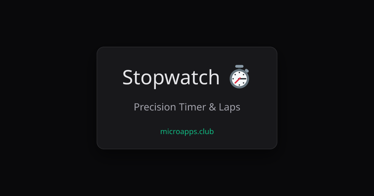 Stopwatch & Timer
