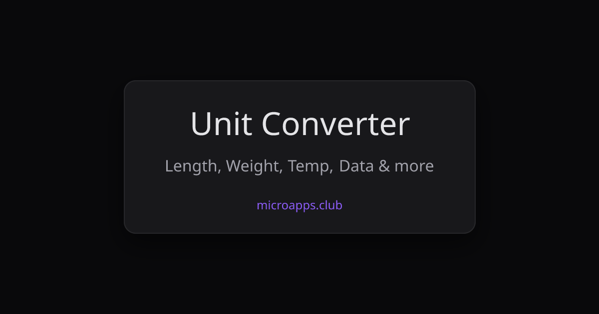 Unit Converter