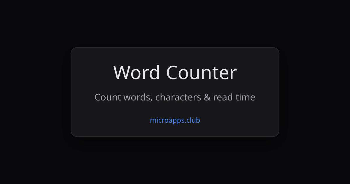 Word Counter
